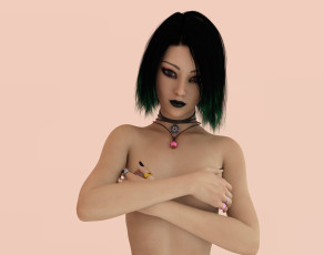 Картинка 3д+графика люди+ people девушка взгляд фон