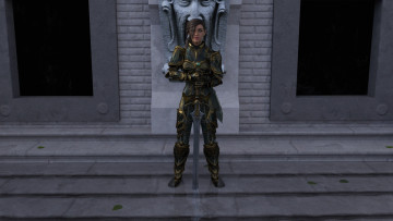 Картинка 3д+графика фантазия+ fantasy девушка взгляд фон