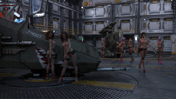 Картинка 3д+графика фантазия+ fantasy девушки взгляд фон