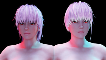 Картинка 3д+графика портрет+ portraits взгляд девушки фон