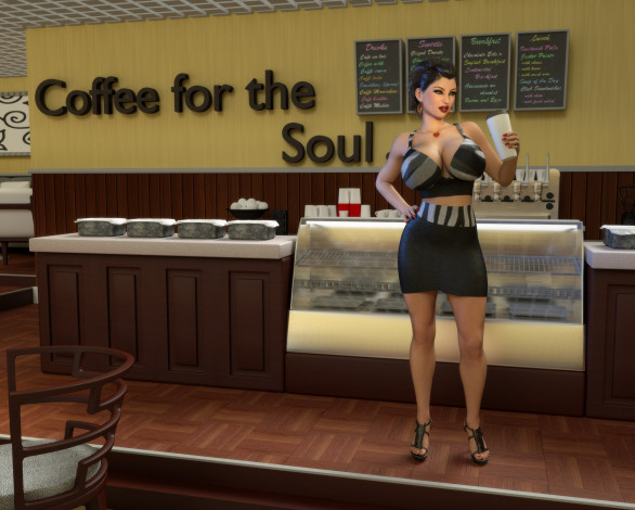 Обои картинки фото 3д графика, люди , people, девушка, взгляд, фон