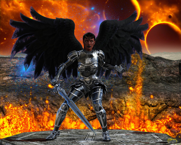 Обои картинки фото 3д графика, существа , creatures, девушка, взгляд, фон