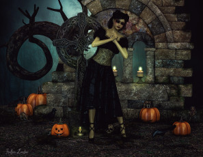 Картинка 3д+графика праздники+ holidays фон взгляд девушка