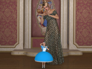 Картинка 3д+графика фантазия+ fantasy фон взгляд девушки