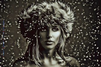 Картинка календари компьютерный+дизайн шапка лицо девушка