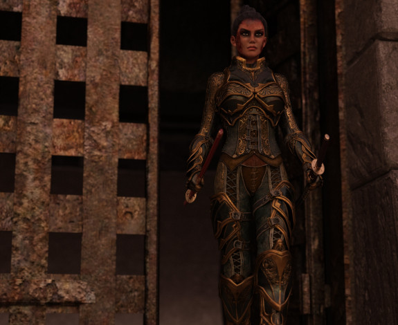 Обои картинки фото 3д графика, фантазия , fantasy, фон, девушка, взгляд