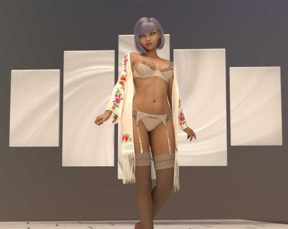 Обои картинки фото 3д графика, люди , people, фон, взгляд, девушка