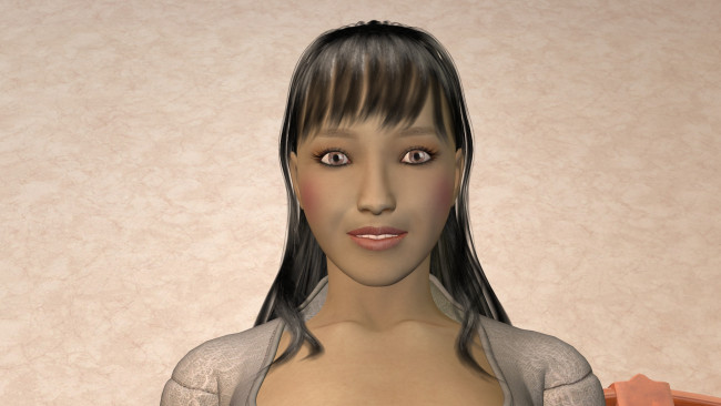 Обои картинки фото 3д графика, портрет , portraits, фон, взгляд, девушка