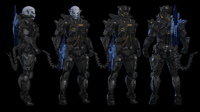 Обои картинки фото 3д графика, существа , creatures, фон, взгляд, эльфийки