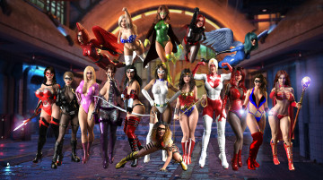 Картинка 3д+графика фантазия+ fantasy девушки фон взгляд униформа улыбка