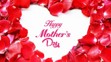 обоя праздничные, день матери, лепестки, надпись