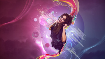 Картинка разное компьютерный+дизайн девушка фон взгляд