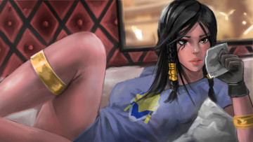 Картинка видео+игры overwatch девушка фон тату