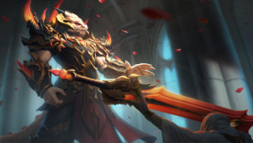 Картинка видео+игры smite существо фон латы меч