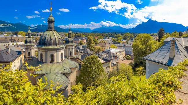 Обои картинки фото города, зальцбург , австрия, панорама