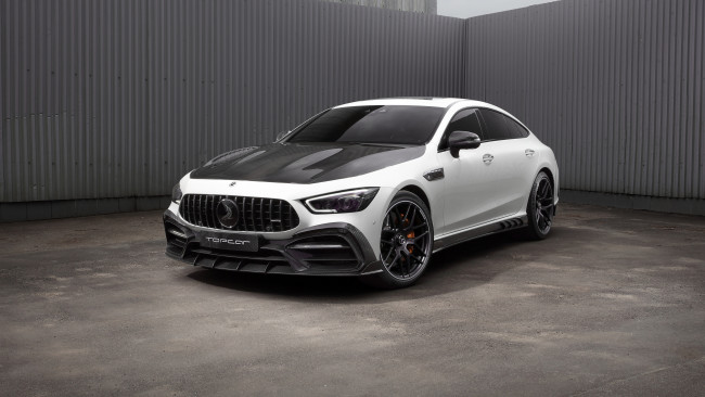 Обои картинки фото автомобили, mercedes-benz, topcar, mercedes, amg, gt63, s, 4matic, 4door, coupe, inferno, тюнинг, белый, мерседес