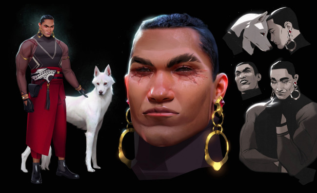 Обои картинки фото фэнтези, вампиры, вампир, собака, лицо