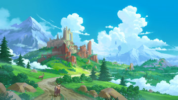 Картинка фэнтези иные+миры +иные+времена городок