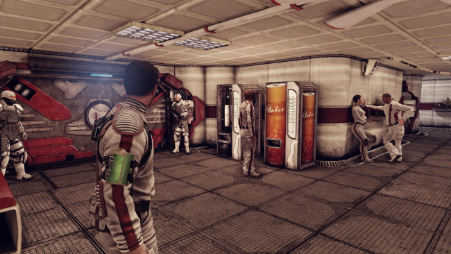 Обои картинки фото видео игры, afterfall,  insanity, люди, коридор