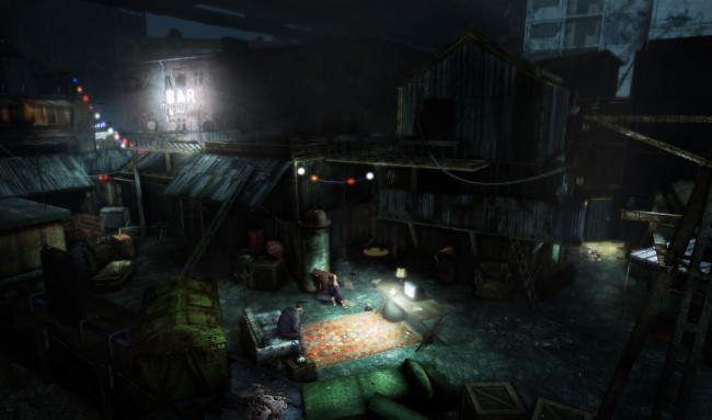 Обои картинки фото видео игры, afterfall,  insanity, люди, двор, ковер, дома