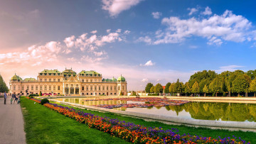 обоя belvedere palace, города, вена , австрия, belvedere, palace