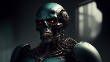 Картинка фэнтези нежить нейросети графика нейроарт ai art нейронные сети рисунки нейро искусство череп