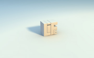 Картинка 3д+графика другое+ other буквы жизнь