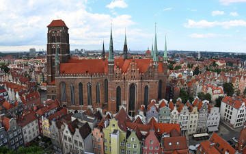 Картинка города гданьск+ польша панорама