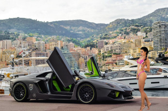 Картинка автомобили -авто+с+девушками lamborghini aventado