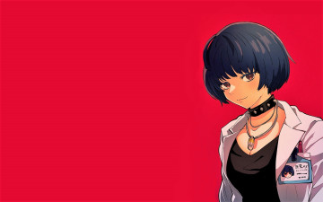 обоя видео игры, shin megami tensei v, девушка, ученый, халат, бейдж