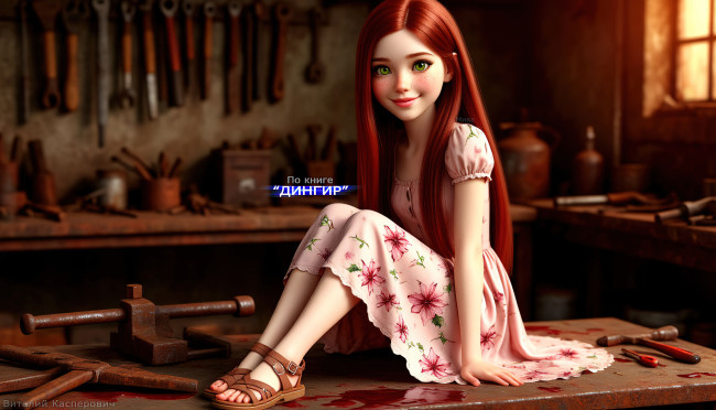 Обои картинки фото мика,  по книге “дингир”, 3д графика, люди , people, арт, обои, девушки, розовое, платье, маньячка, красивые, ужасы, милая, девушка, русский, арты, по, книгам
