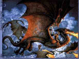 Картинка фэнтези драконы