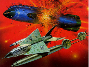 Картинка фэнтези космические корабли звездолеты станции