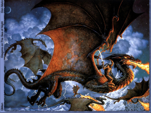 Обои картинки фото фэнтези, драконы