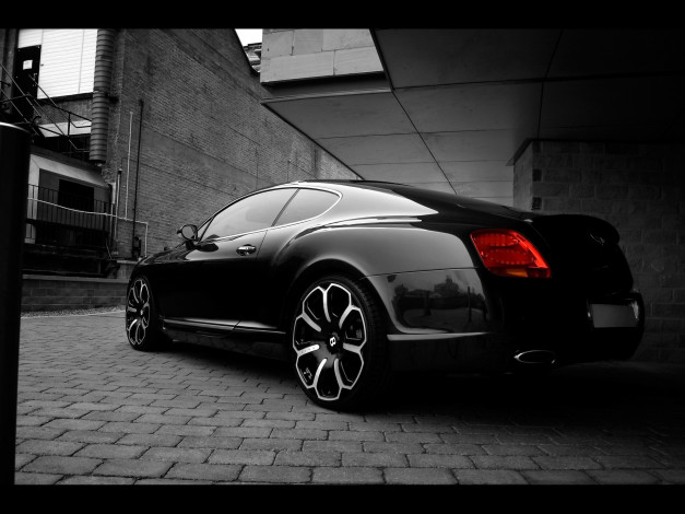 Обои картинки фото 2008, project, kahn, bentley, gts, black, edition, автомобили