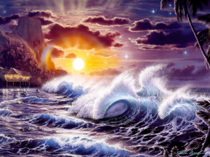 Картинка рисованные природа