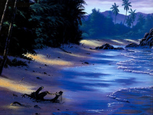 Картинка рисованные природа