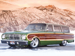 Картинка 1963 falcon squire wagon автомобили ford