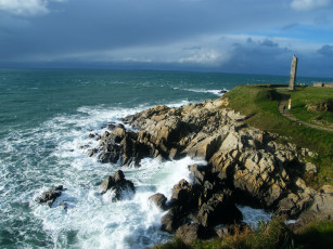 Картинка природа побережье скалы волны берег прибой