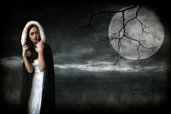 Картинка фэнтези девушки испуг девушка луна