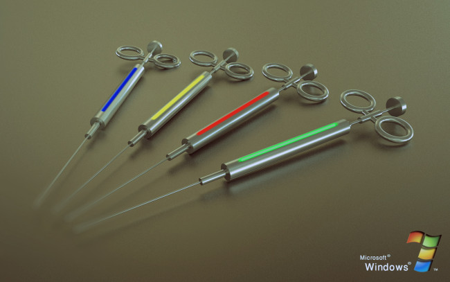 Обои картинки фото компьютеры, windows, vienna, шприцы