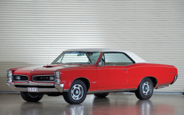 Картинка автомобили pontiac гто понтиак классика купе хардтоп красный ретро