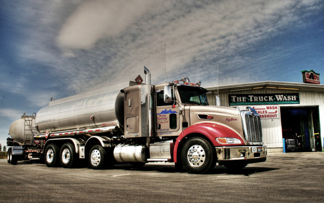 Обои картинки фото автомобили, peterbilt, мощь, грузовик, тягач