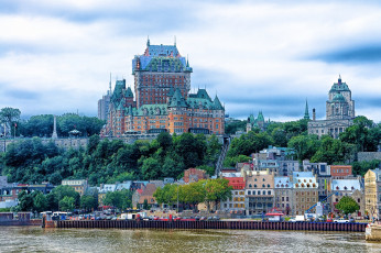 Картинка chateau frontenac quebec canada города дворцы замки крепости отель набережная река квебек канада замок фронтенак