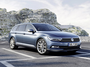 обоя автомобили, volkswagen, passat, variant, 2014г, b8, голубой
