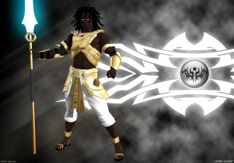 Картинка 3д+графика фантазия+ fantasy мужчина копье