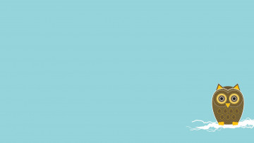 обоя рисованные, минимализм, сова