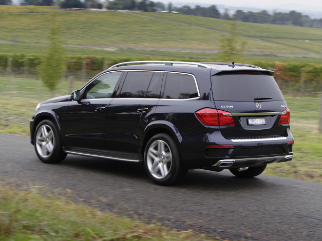 Обои картинки фото автомобили, mercedes-benz, sports, amg, gl, 500, x166, темный, au-spec, package