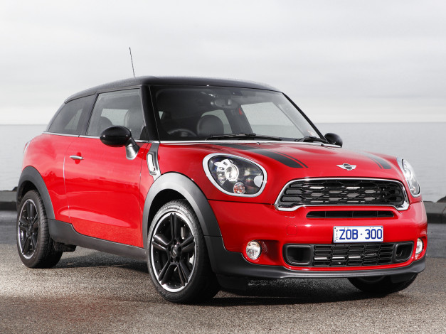 Обои картинки фото автомобили, mini, красный, au-spec, r61, john, cooper, works, paceman