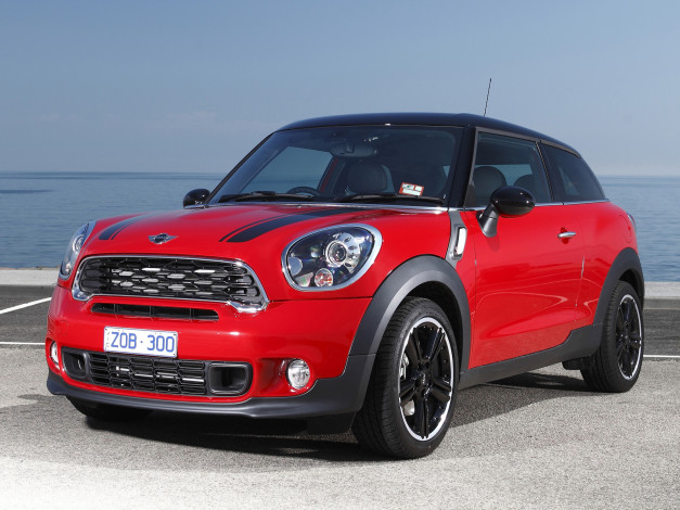 Обои картинки фото автомобили, mini, paceman, works, cooper, john, r61, красный, au-spec